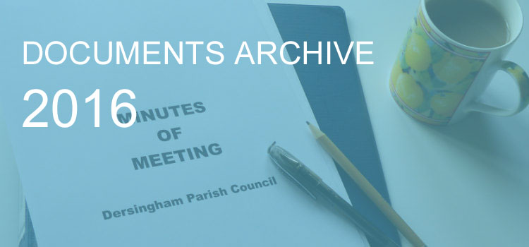 some 2016 parish council documents